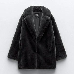 ZARA FAUX FUR COAT